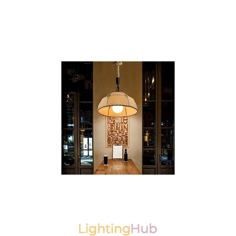 A Brief Vogue Lights Semicircle Hemp Rope Chandelier