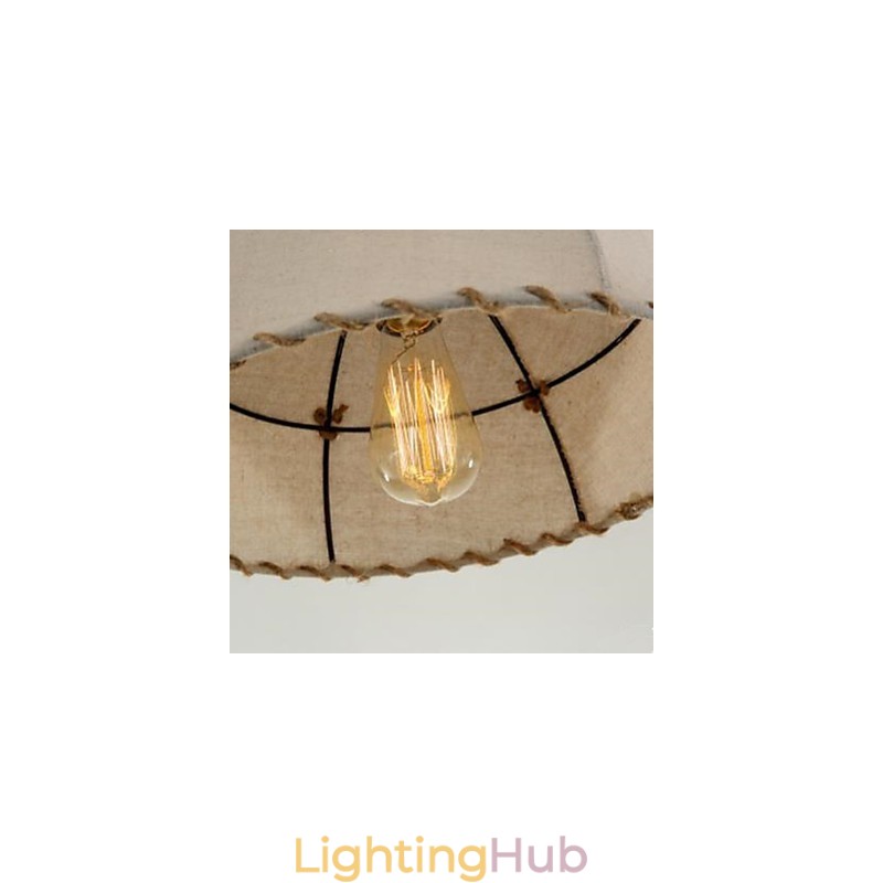 A Brief Vogue Lights Semicircle Hemp Rope Chandelier