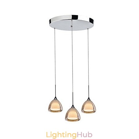 3 Light Two layer Pendant Island Light Crack Glass Polished Chrome 3 Light Two layer Pendant Island Light Crack Glass Polished Chrome