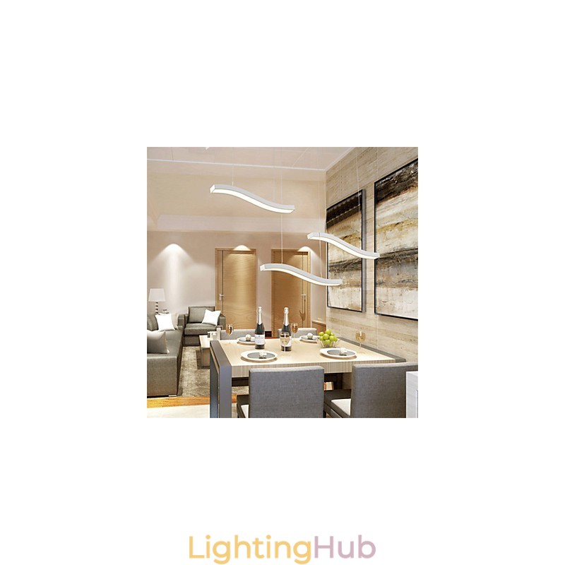 Wavy Design Fashion Simple Acrylic Pendant Light