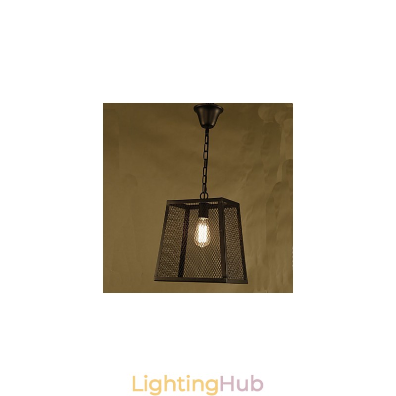 A Net Cover Retro Industrial Wind Cafe Wrought Lron Chandelier