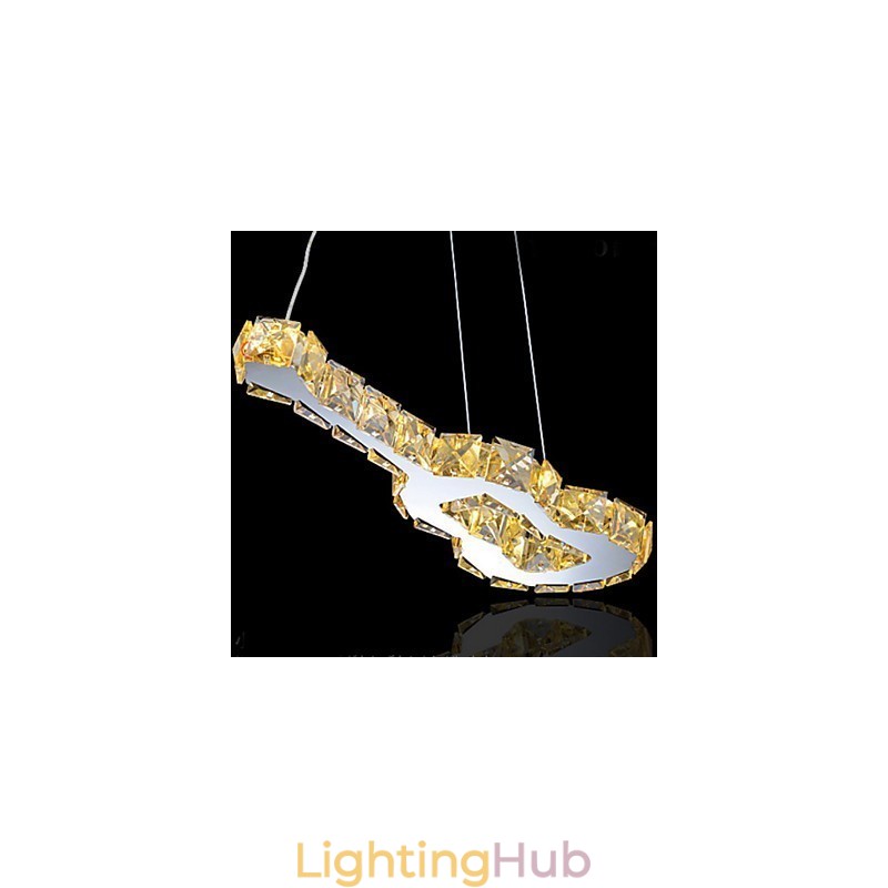 Modern Contemporary Crystal Metal Pendant Light