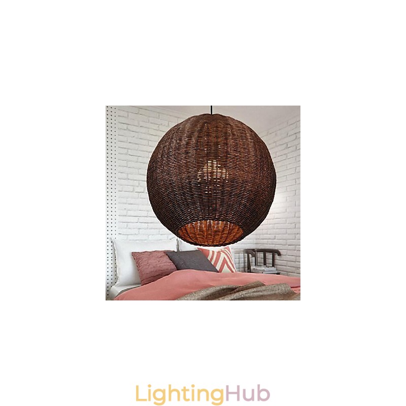 Modern Contemporary Lantern Country Globe Metal Pendant Light