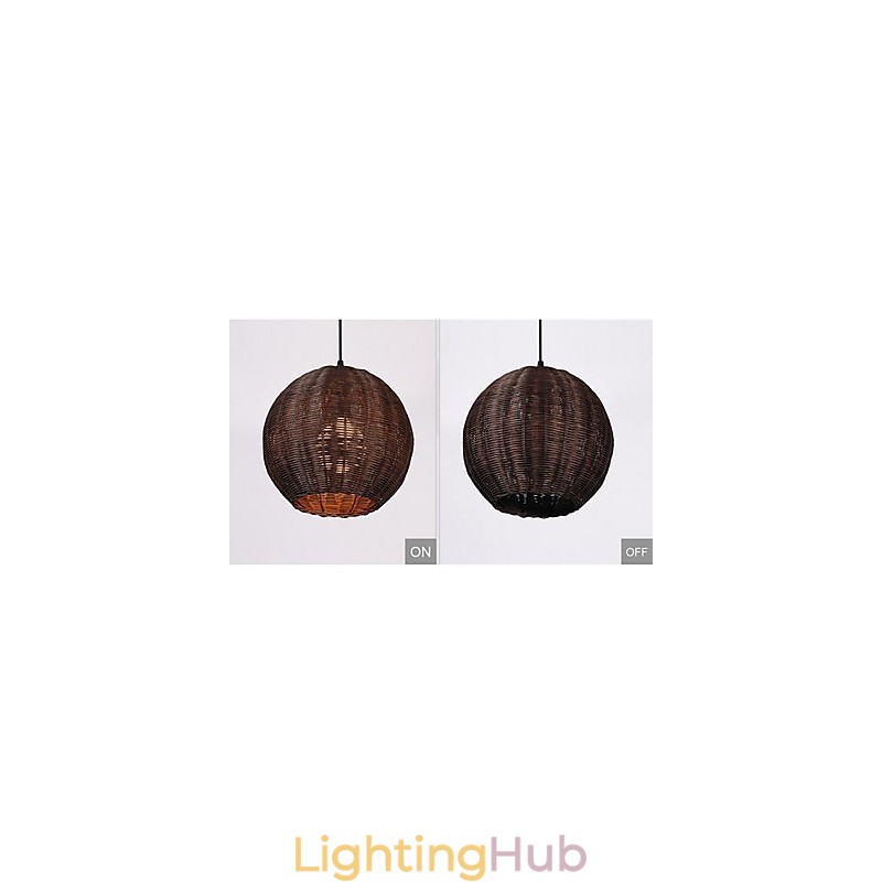 Modern Contemporary Lantern Country Globe Metal Pendant Light