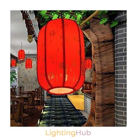 Archaize Sheepskin Red Lanterns Porch Droplight Lamp Light Archaize Sheepskin Red Lanterns Porch Droplight Lamp Light