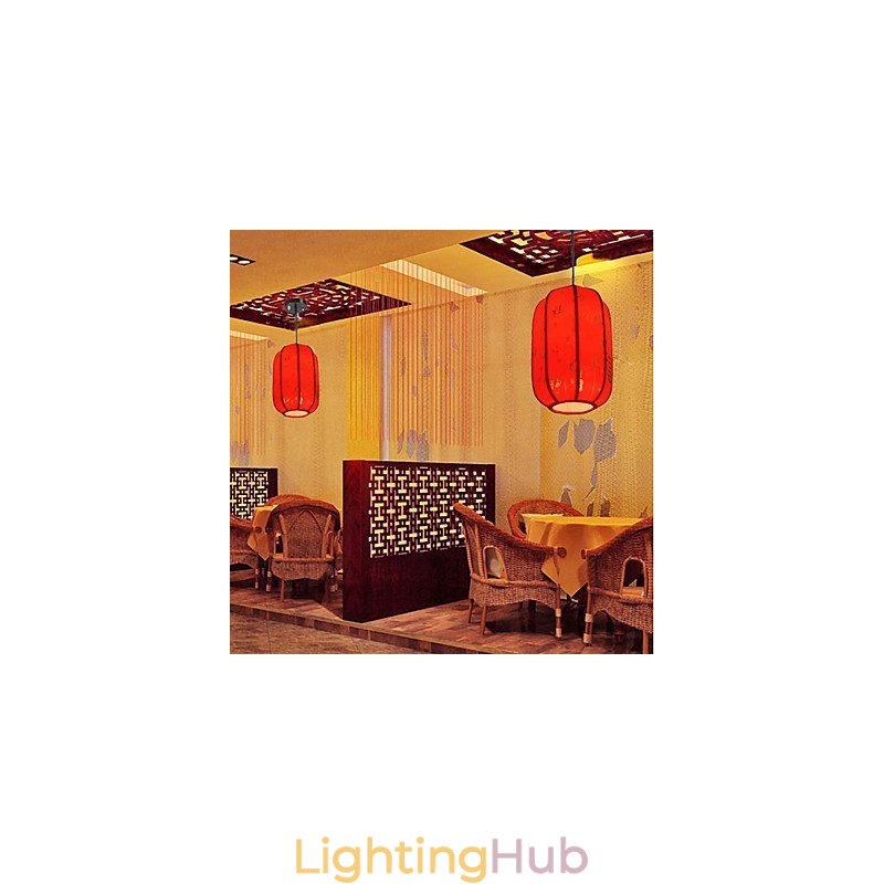Archaize Sheepskin Red Lanterns Porch Droplight Lamp Light