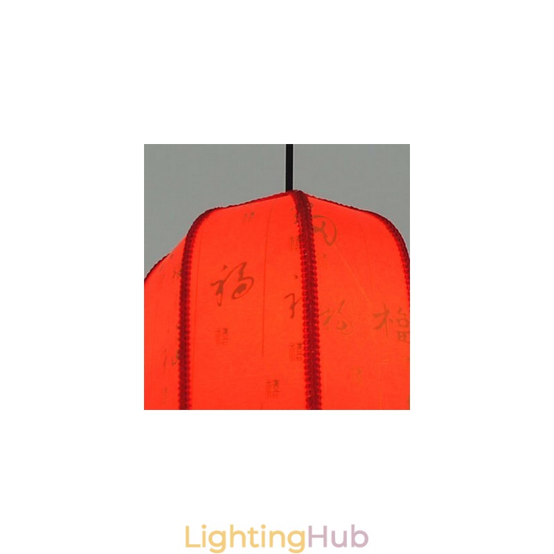 Archaize Sheepskin Red Lanterns Porch Droplight Lamp Light