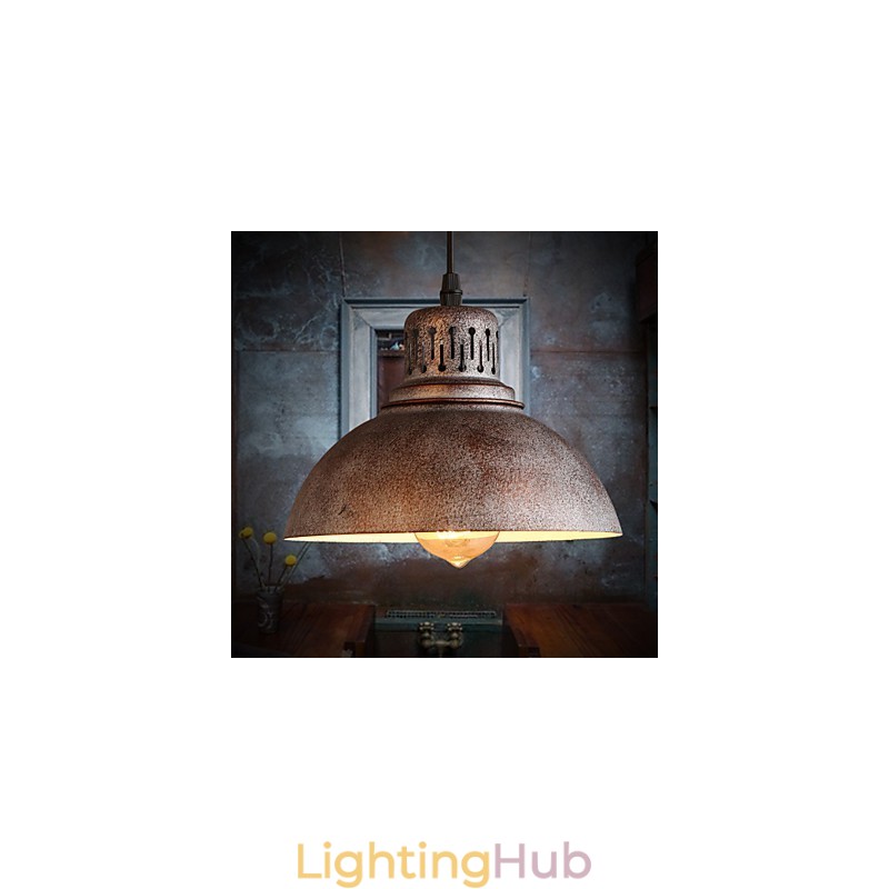 Retro Mini Style Painting Metal Pendant Light Outdoors