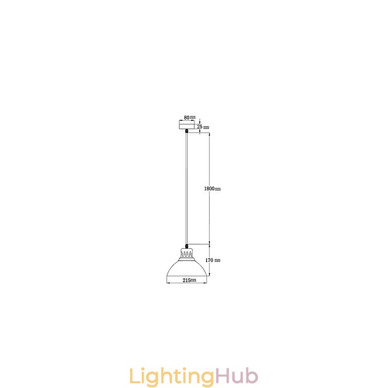 Retro Mini Style Painting Metal Pendant Light Outdoors