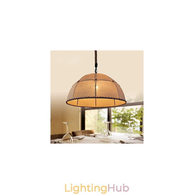 35CM Loft Industrial Wind Straightforward Linen American Country Creative Arts Droplight Lamp