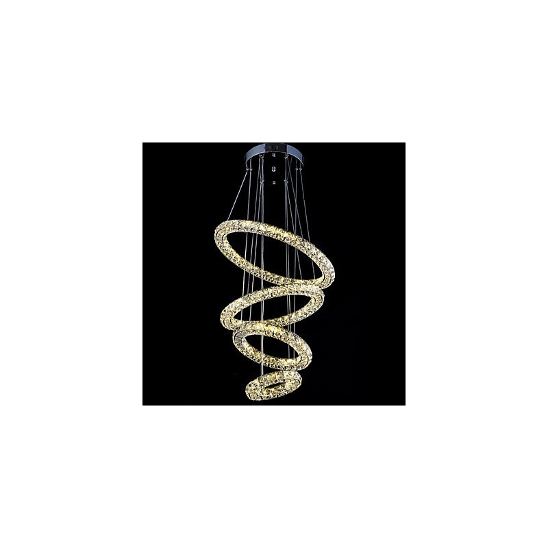 Crystal Ring Pendant Light Modern Ceiling Chandelier Lighting Lamp Fixtures with