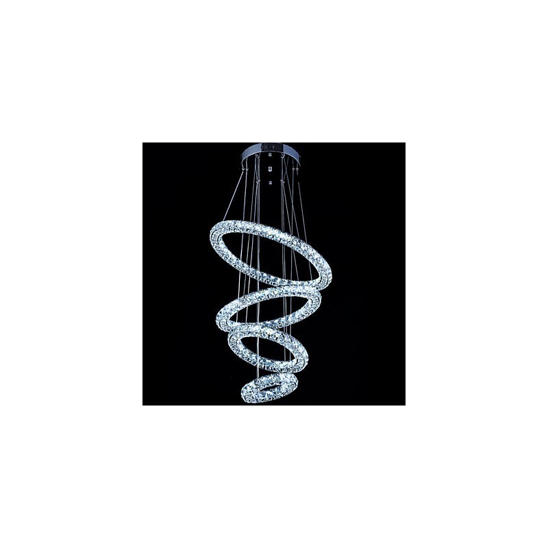 Crystal Ring Pendant Light Modern Ceiling Chandelier Lighting Lamp Fixtures with