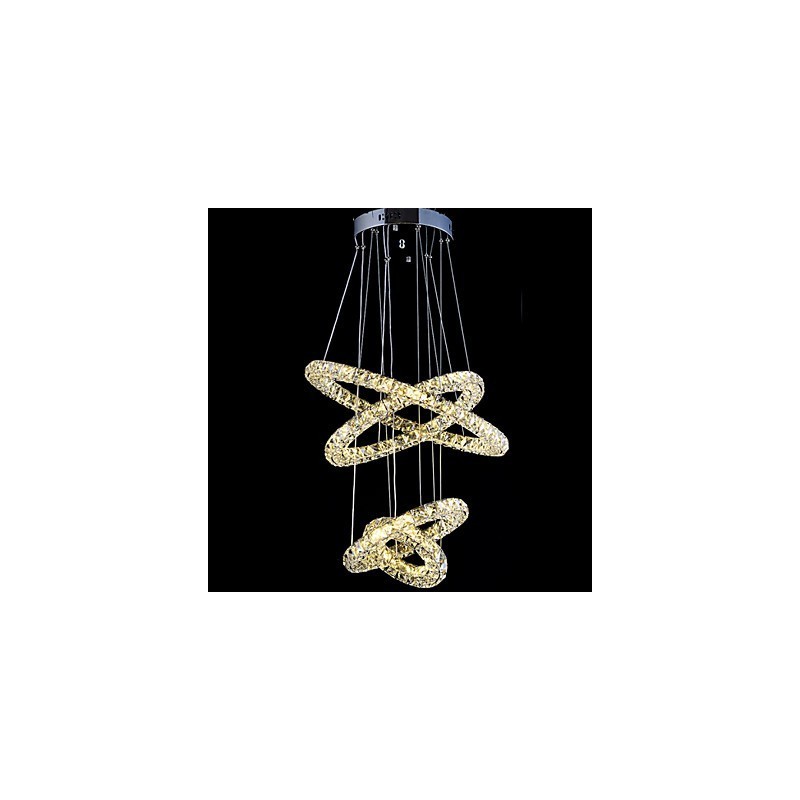 Crystal Ring Pendant Light Modern Ceiling Chandelier Lighting Lamp Fixtures with