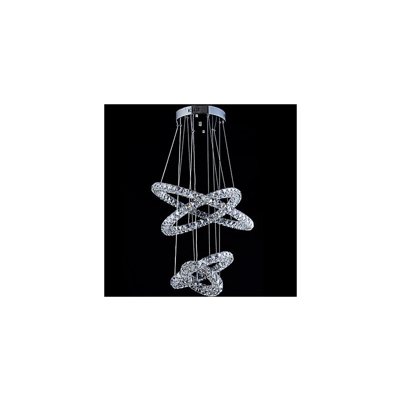 Crystal Ring Pendant Light Modern Ceiling Chandelier Lighting Lamp Fixtures with