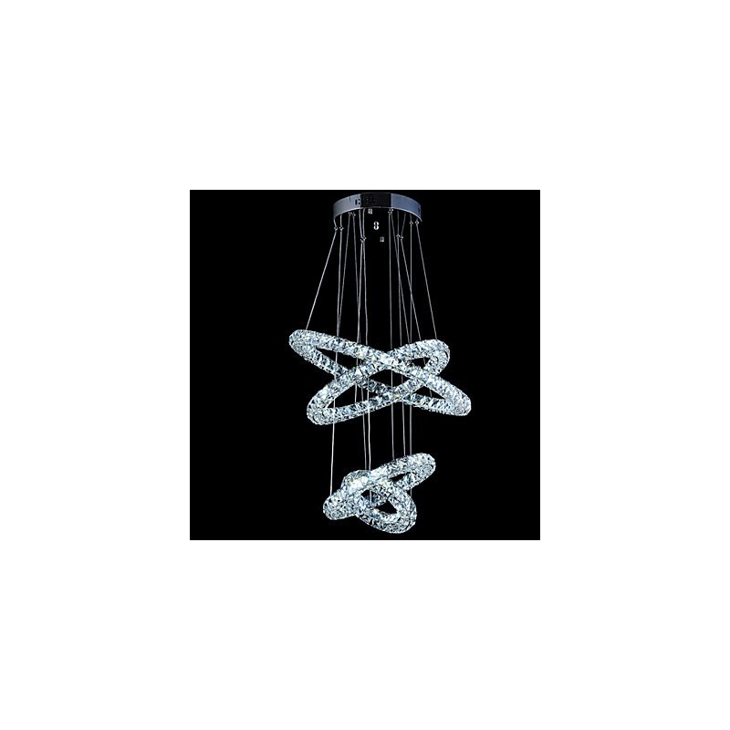 Crystal Ring Pendant Light Modern Ceiling Chandelier Lighting Lamp Fixtures with