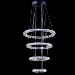 Crystal Ring Pendant Light Modern Ceiling Chandelier Lighting Lamp Fixtures with