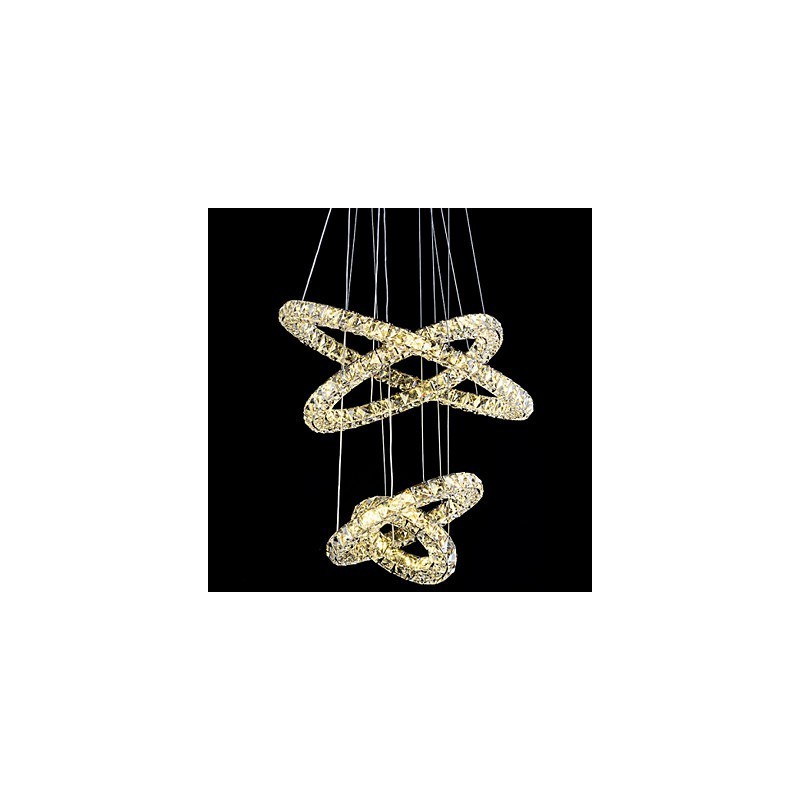 Crystal Ring Pendant Light Modern Ceiling Chandelier Lighting Lamp Fixtures with