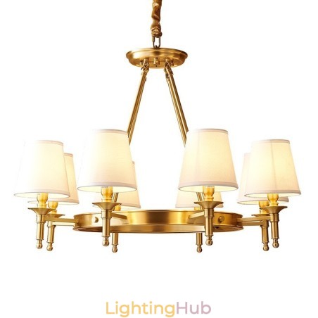 Pure Brass Round Chandelier Pendant Light Traditional Classic Pure Brass Round Chandelier Pendant Light Traditional Classic