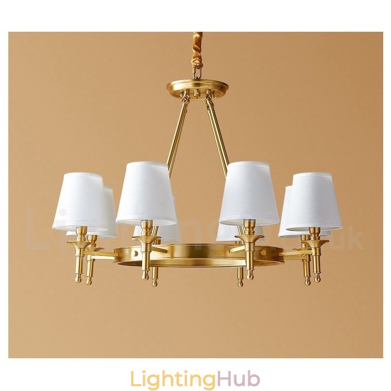 Pure Brass Round Chandelier Pendant Light Traditional Classic