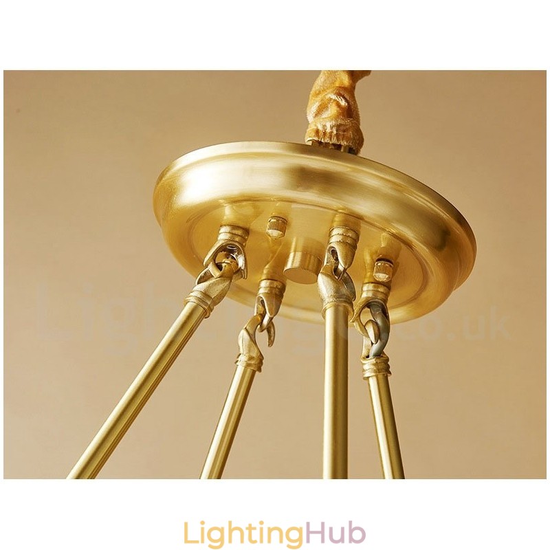 Pure Brass Round Chandelier Pendant Light Traditional Classic