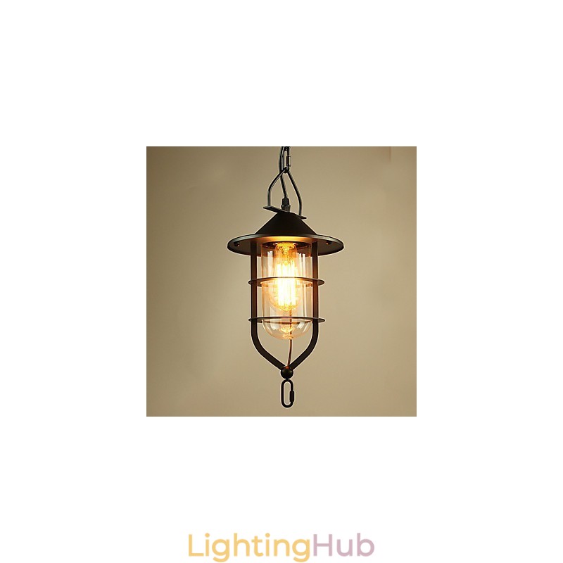 Vintage Country Painting Metal Pendant Light Garage