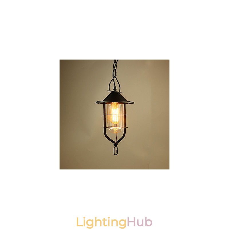 Vintage Country Painting Metal Pendant Light Garage