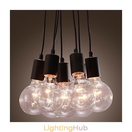 Modern Home 7 Head Edison Bulb Light Loft Glass Ball Pendant Light Modern Home 7 Head Edison Bulb Light Loft Glass Ball Pendant Light