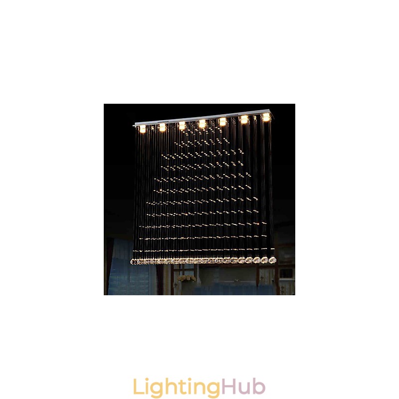 K9 Crystal Pendant Lamp Hanging Wire Chandelier Lighting Ceiling Light Indoor Café