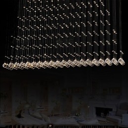 K9 Crystal Pendant Lamp Hanging Wire Chandelier Lighting Ceiling Light Indoor Café