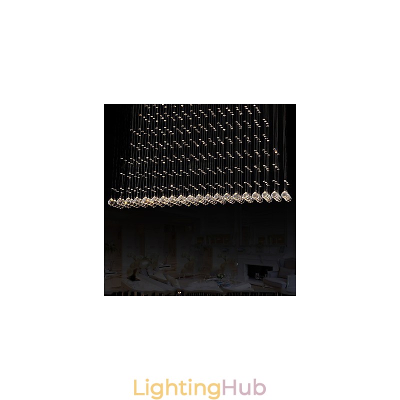 K9 Crystal Pendant Lamp Hanging Wire Chandelier Lighting Ceiling Light Indoor Café