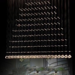 K9 Crystal Pendant Lamp Hanging Wire Chandelier Lighting Ceiling Light Indoor Café