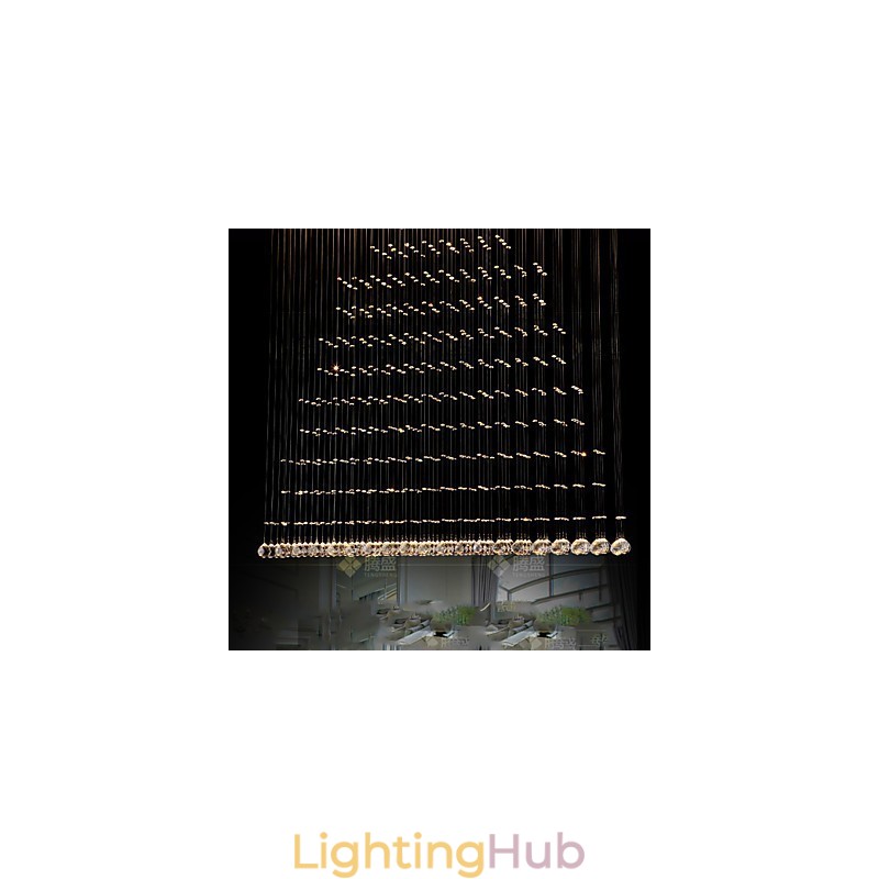K9 Crystal Pendant Lamp Hanging Wire Chandelier Lighting Ceiling Light Indoor Café