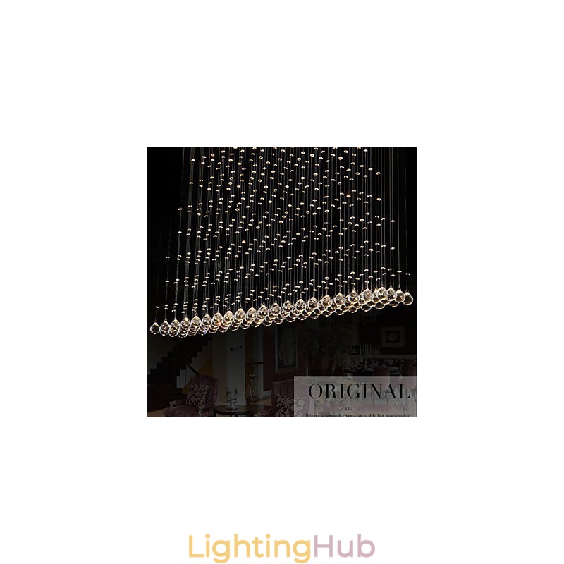 K9 Crystal Pendant Lamp Hanging Wire Chandelier Lighting Ceiling Light Indoor Café
