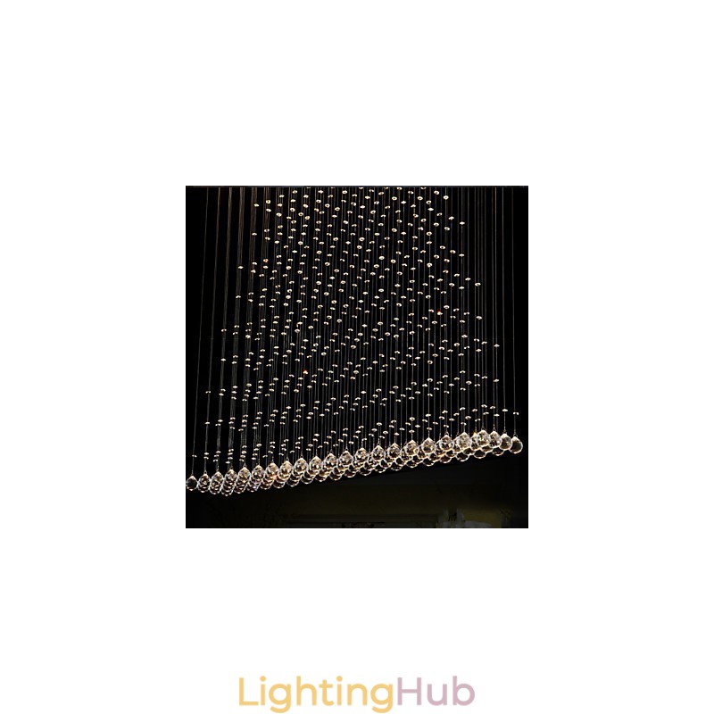 K9 Crystal Pendant Lamp Hanging Wire Chandelier Lighting Ceiling Light Indoor Café