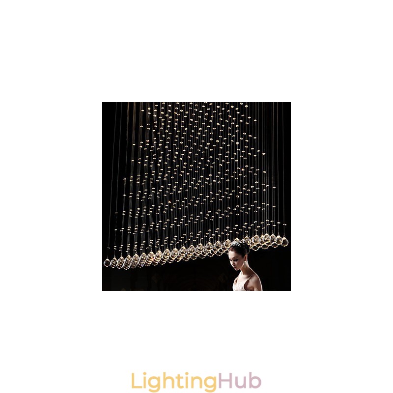 K9 Crystal Pendant Lamp Hanging Wire Chandelier Lighting Ceiling Light Indoor Café