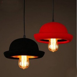 Hat Pendant Cafe Design Black Chandelier