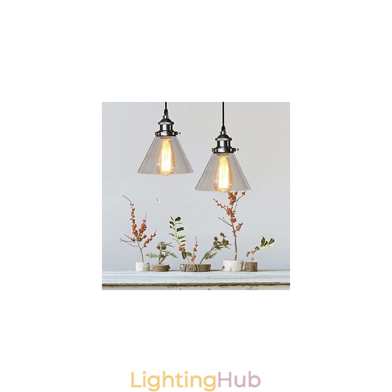 Traditional Classic Vintage Retro Country Globe Pendant Light