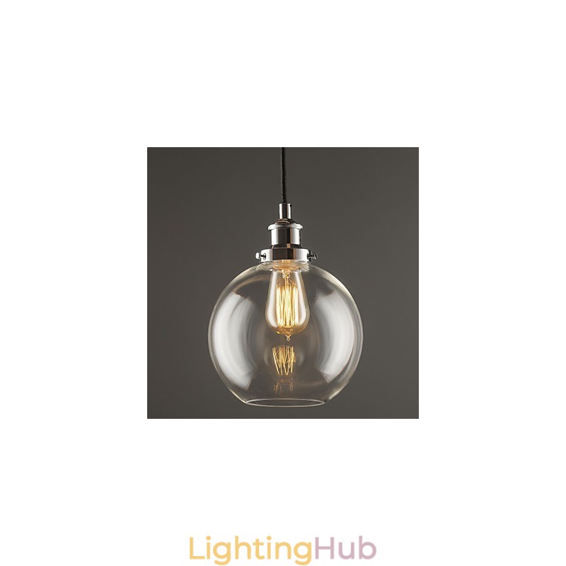 Traditional Classic Vintage Retro Country Globe Pendant Light