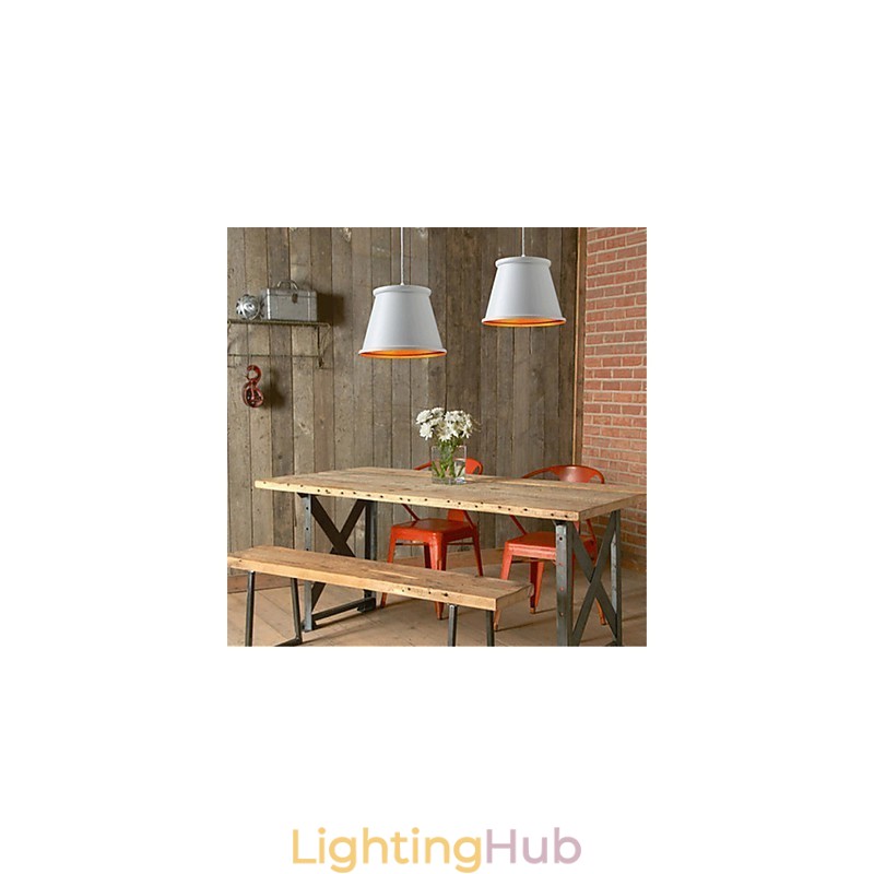 Classic Rustic Lodge Vintage Mini Style Painting Metal Pendant Light
