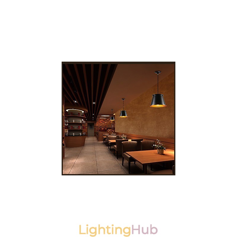 Classic Rustic Lodge Vintage Mini Style Painting Metal Pendant Light