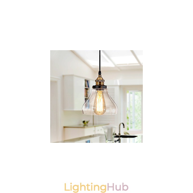 Traditional Classic Vintage Retro Country Globe Pendant Light