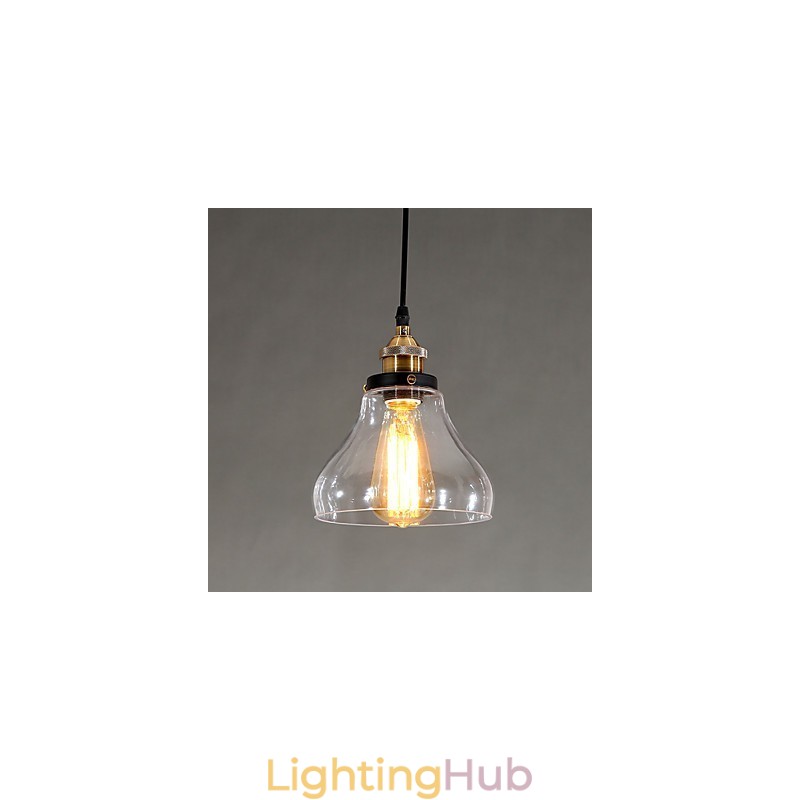 Traditional Classic Vintage Retro Country Globe Pendant Light