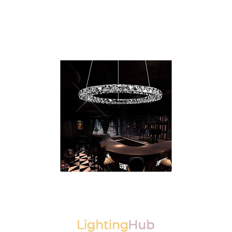 Crystal Pendant Lighting Modern Single D40CM Three Sides K9 Crystal Indoor Ceiling Lights Lamp Fixtures