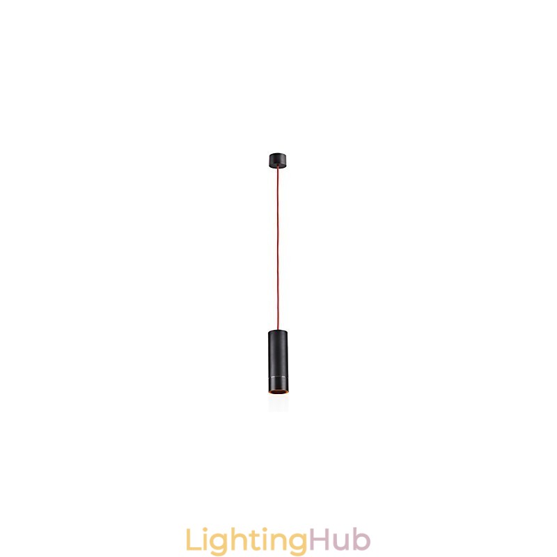 1 Light Mini Pendant light Black Anodized with Aluminium