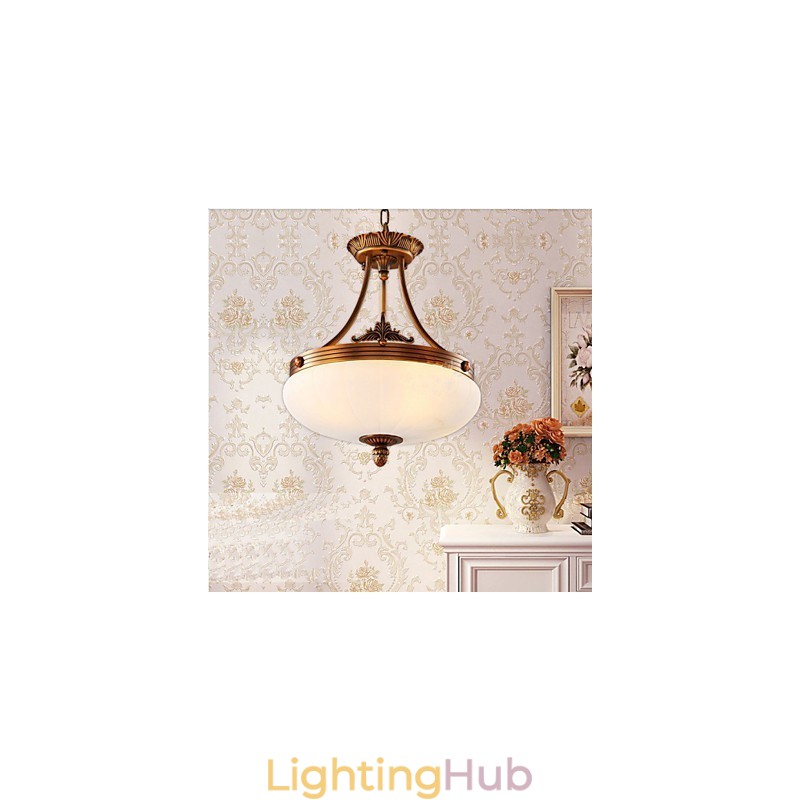 European Marble lamp Copper Chandelier Lights
