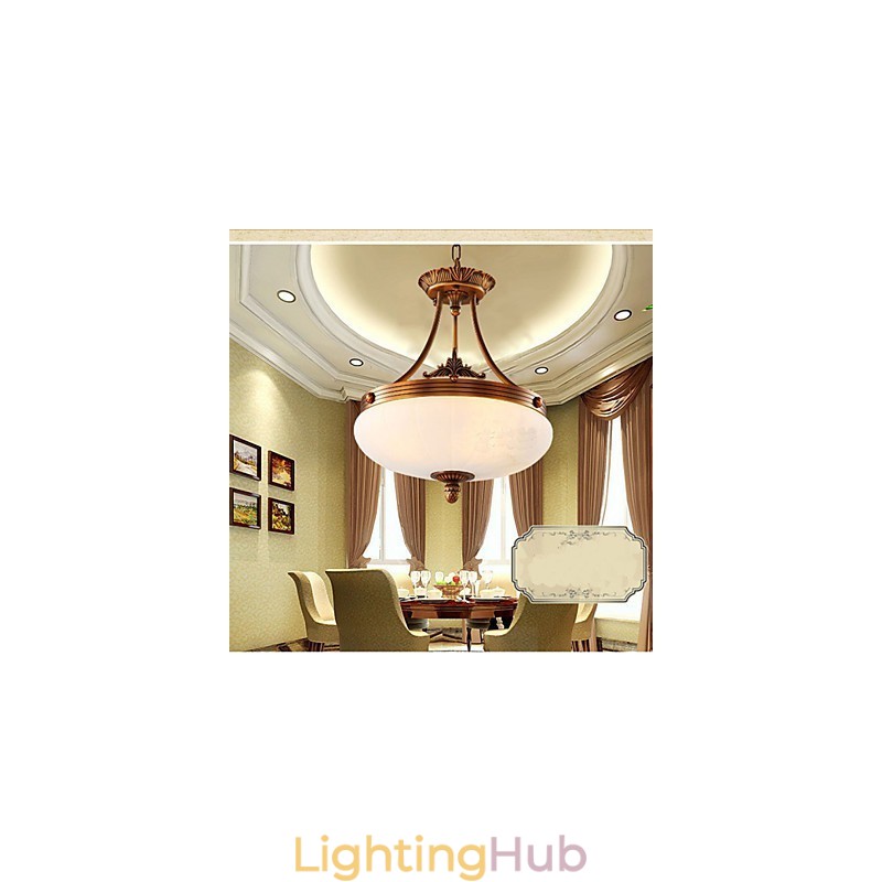 European Marble lamp Copper Chandelier Lights