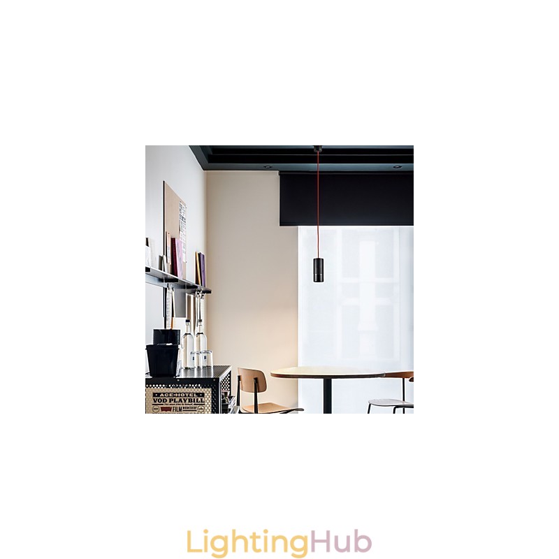 1 Light Mini Pendant light Black Anodized with Aluminium