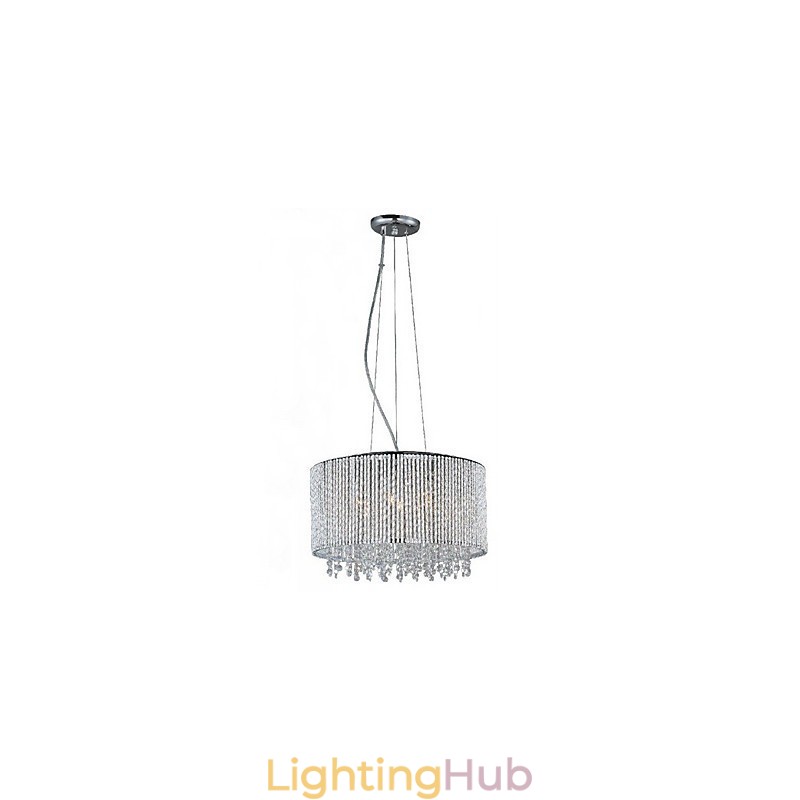 Crystal Pendant Light with 7 Lights in Cylinder Shape