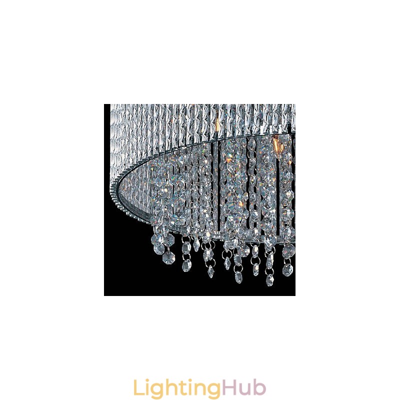 Crystal Pendant Light with 7 Lights in Cylinder Shape