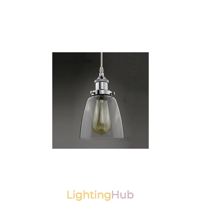 Modern Chrome Glass Vintage Industrial Retro Fitting Edison Pendant Light Cafe Porch Light